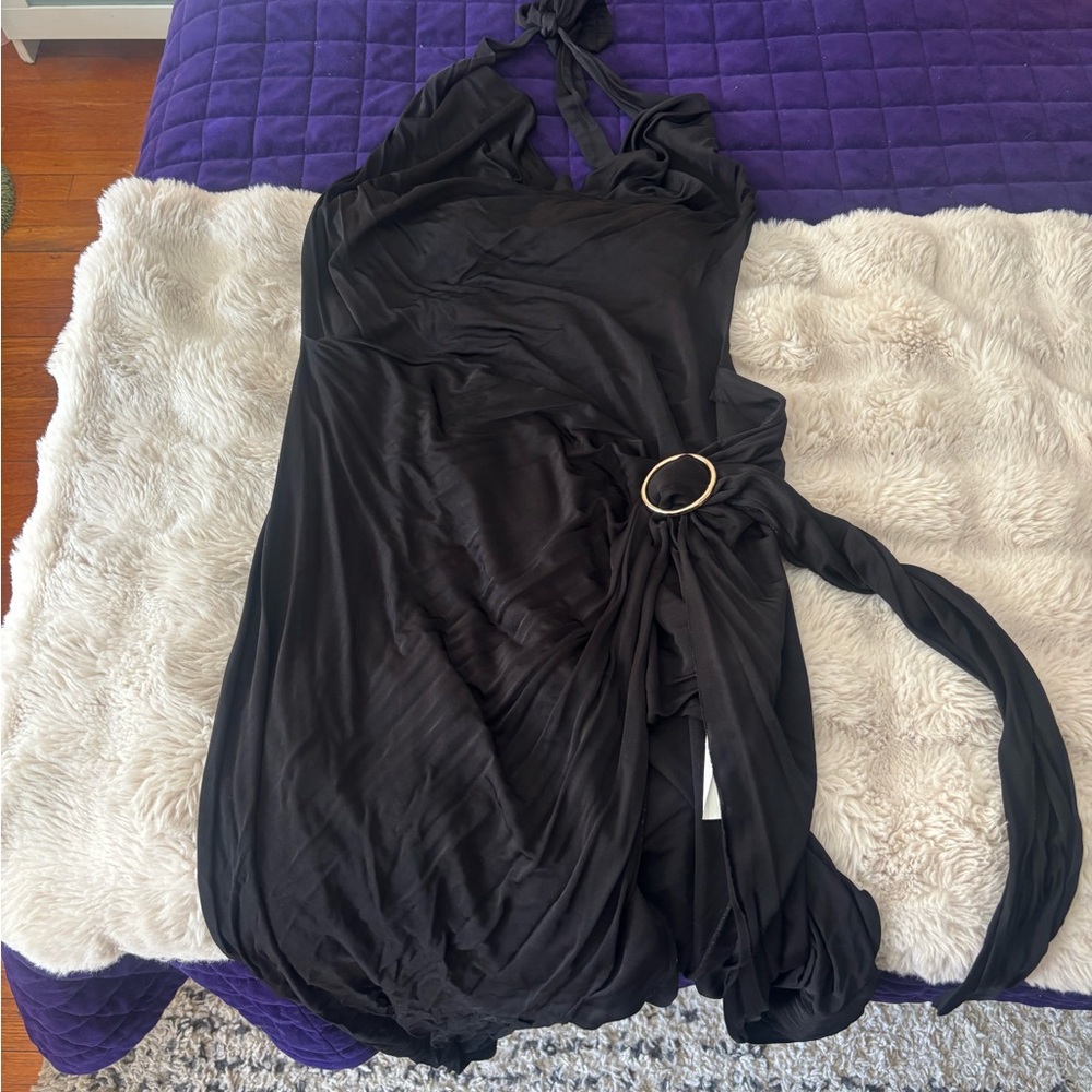 Zara cowl neck and wrap dress
